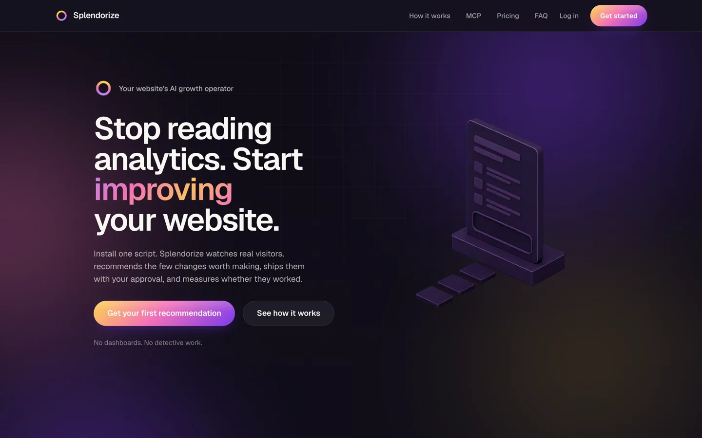 Splendorize homepage